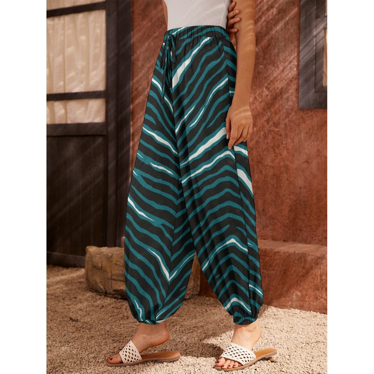 Philadelphia Football Game Day All-Over Print Women's Carrot Pants with Pockets