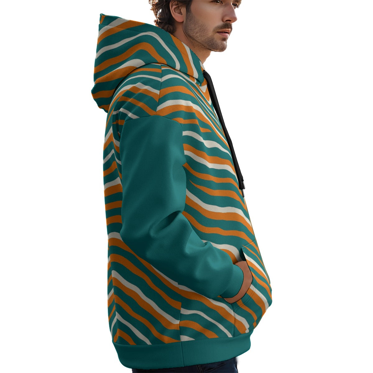 Miami Football Game Day All-Over Print Unisex Plus Fleece Pullover Hoodie