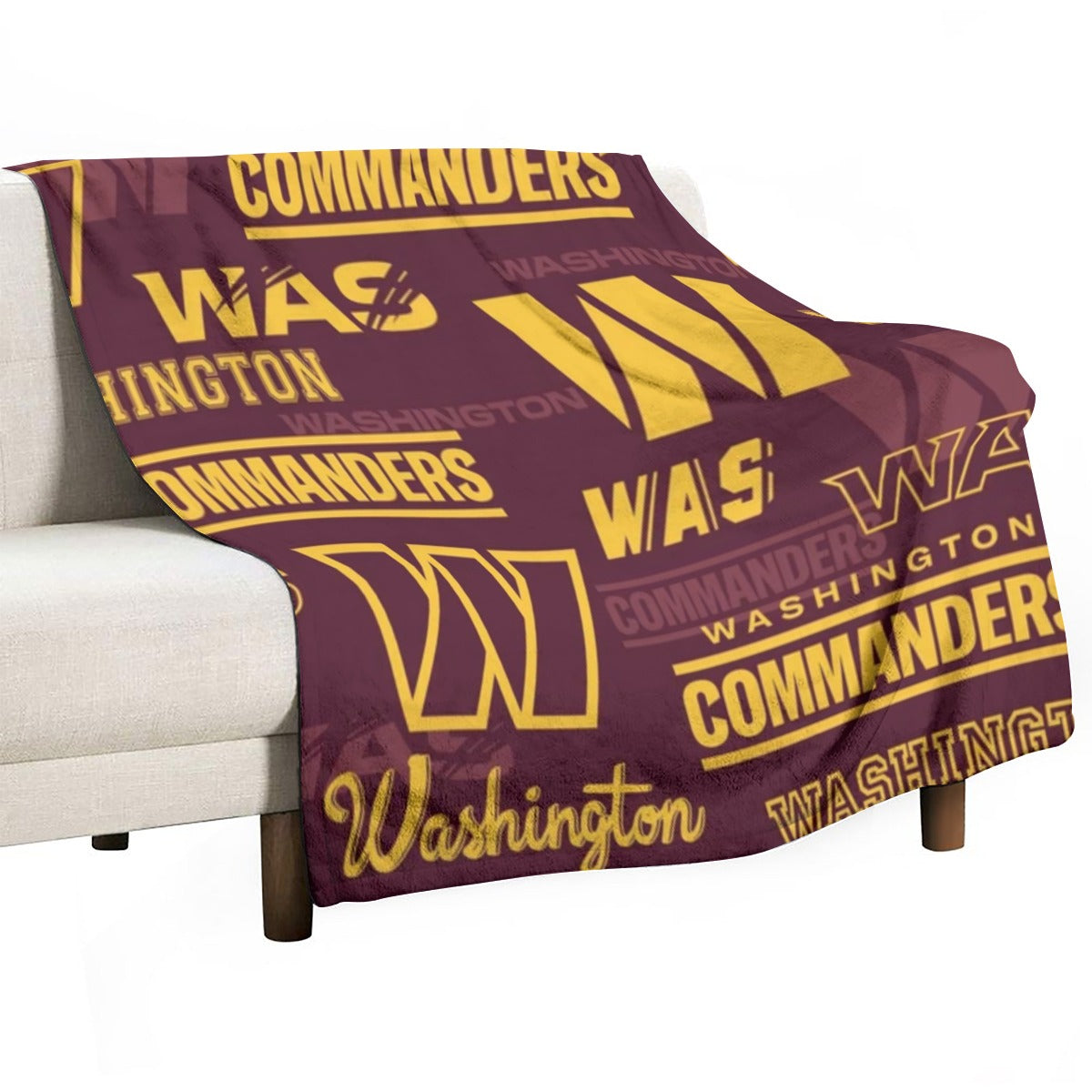 Washington Commanders Single-Side Printing Flannel Blanket
