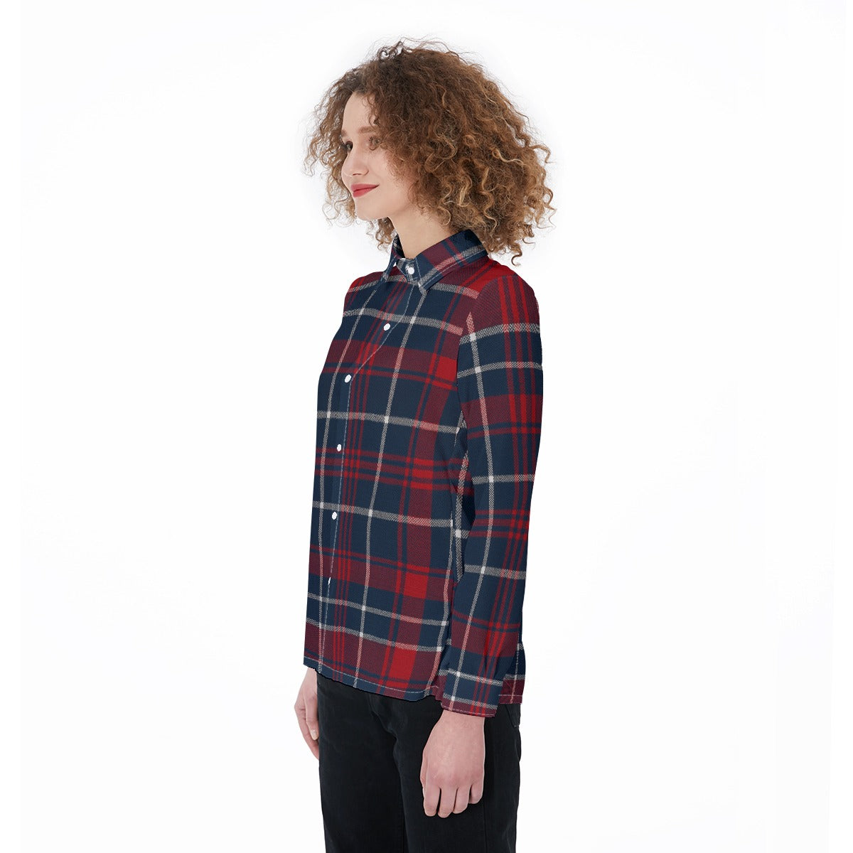 Arizona - Wildcats tartan plaid Women's Elastic-Back Shirt