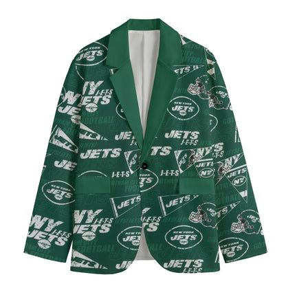 New York Jets suit Flat Lapel Collar Blazer