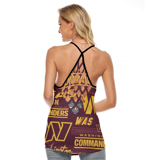 Washington Commanders Women's Criss-Cross Open Back Tank Top