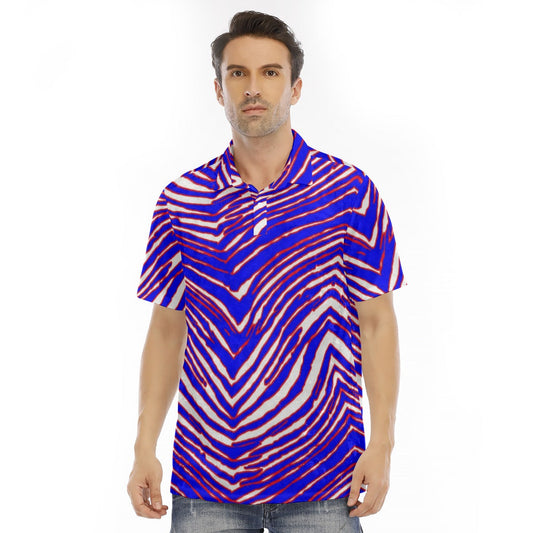 Buffalo Bills Zubaz Men's Polo Shirt | Velvet
