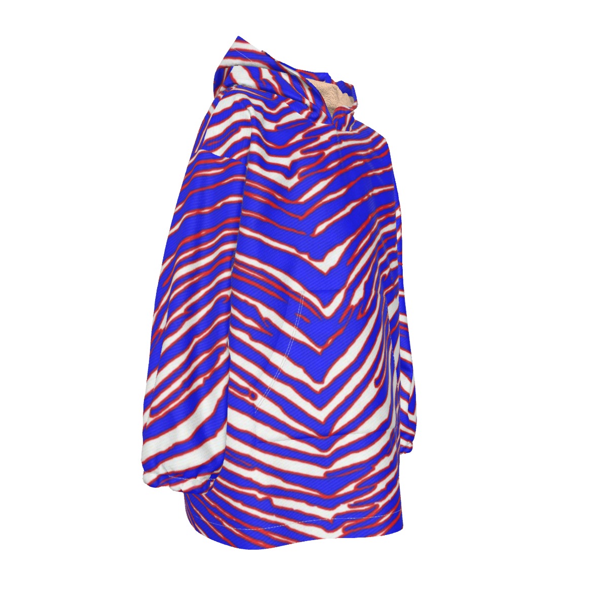Buffalo Bills Zubaz Kid's Sherpa Fleece Hoodie Blanket