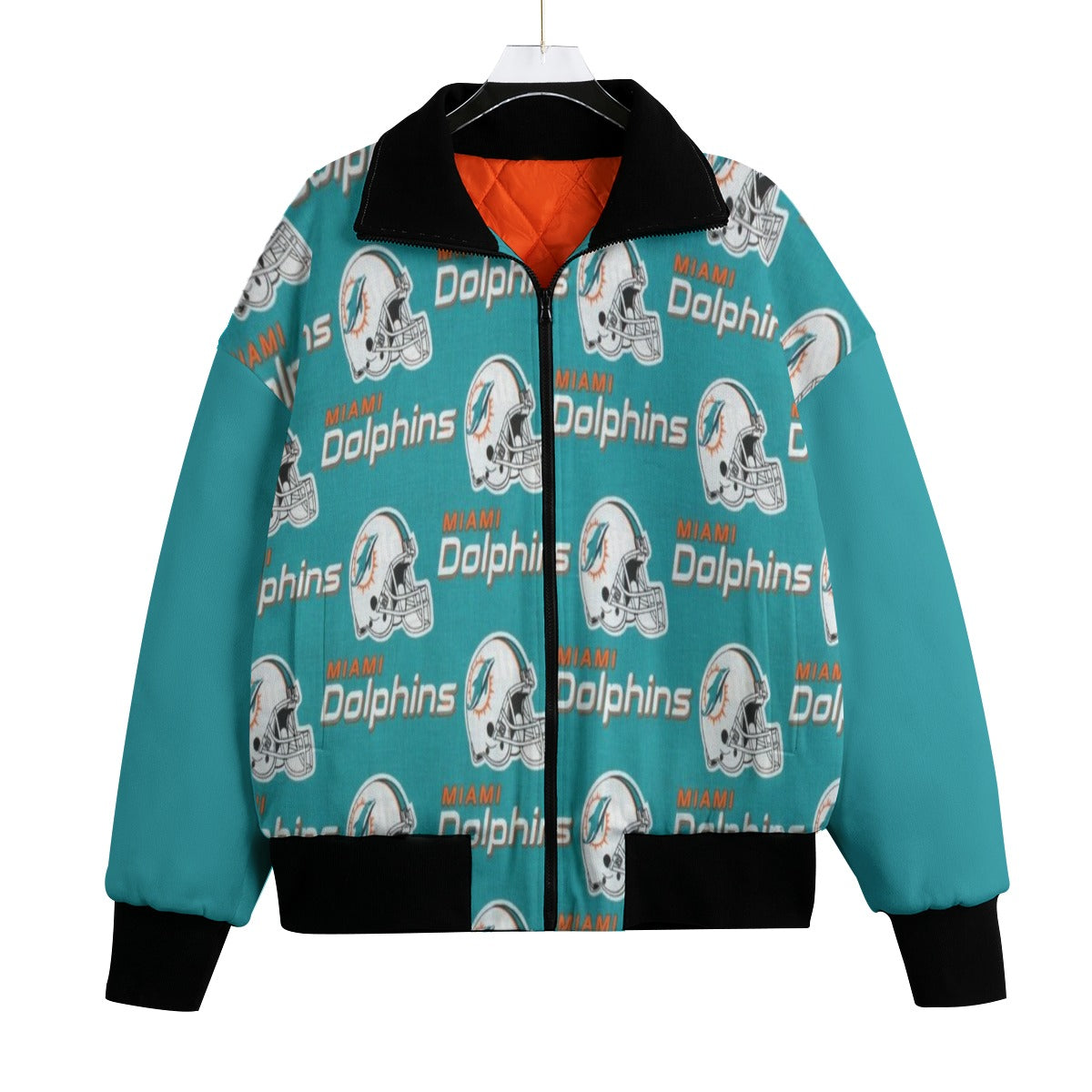 Miami Football Game Day All-Over Print Unisex Knitted Fleece Lapel Outwear