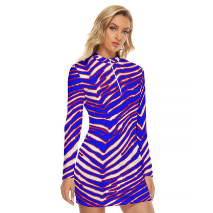 Buffalo Bills Zubaz Women's Zip Front Tight Dress