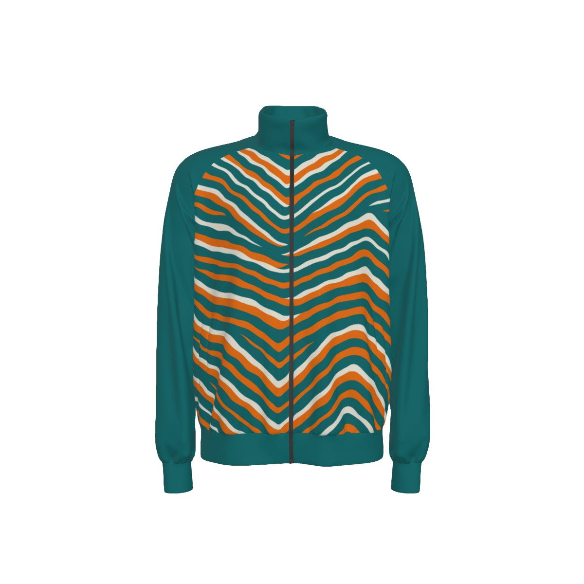 Miami Football Game Day All-Over Print Men's Raglan-Sleeve Stand Collar Jacket