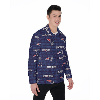 New England Football Game Day All-Over Print Men's Long Sleeve Shirt