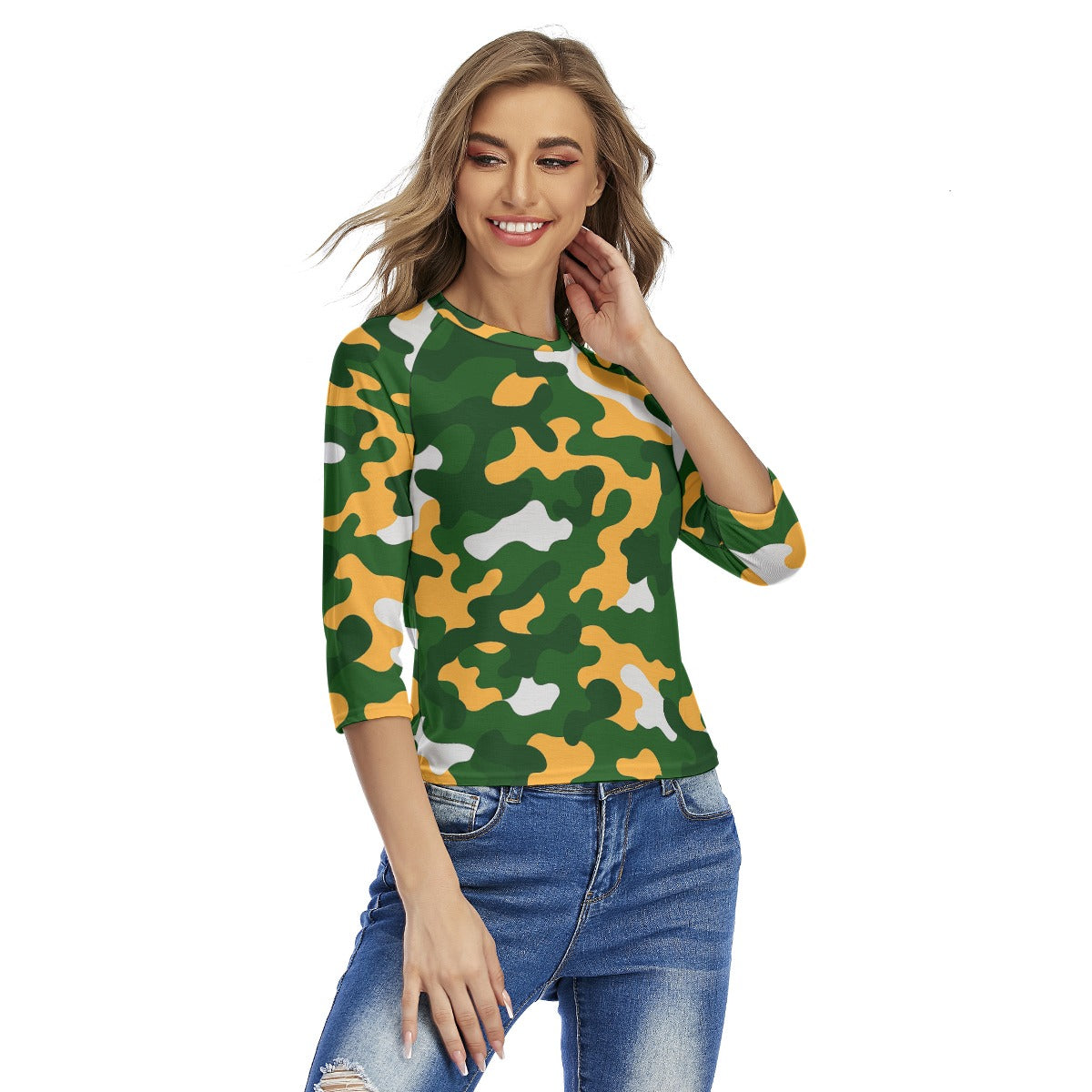 Green Bay Football Game Day All-Over Print Women's Raglan Sleeves T-shirts