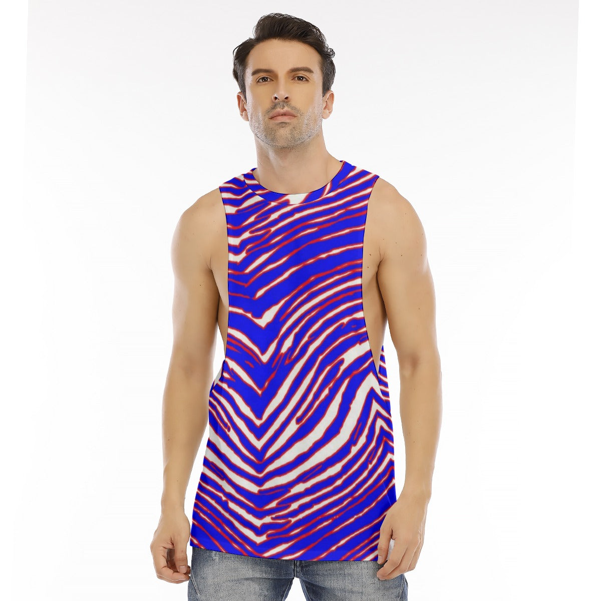 Buffalo Bills Zubaz Men's O-neck Long Tank Top