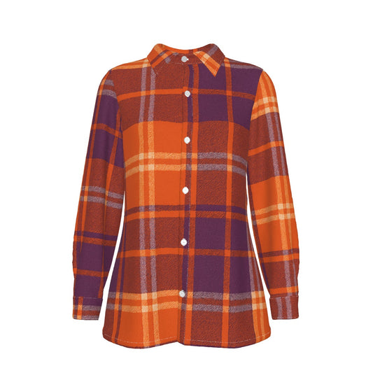 Clemson Tartan Plaid  Women's Elastic-Back Shirt