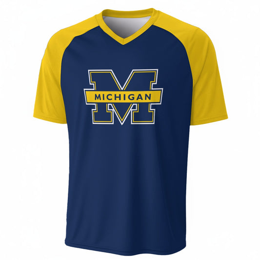 Michigan - Wolverines V-Neck Short Sleeve T-Shirt