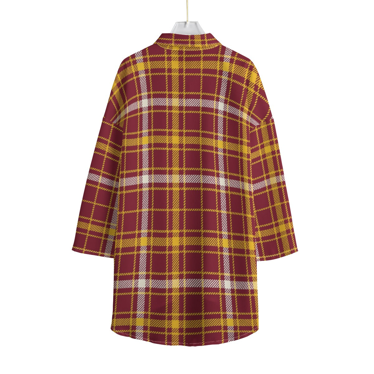 Minnesota Tartan Plaid Golden Gophers Women's Chiffon Shirt With Elbow Sleeve