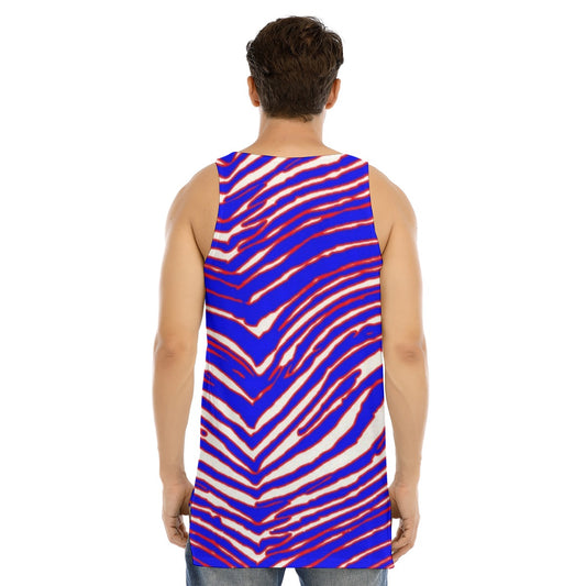Buffalo Bills Zubaz Men's Curved Hem Long Tank Top