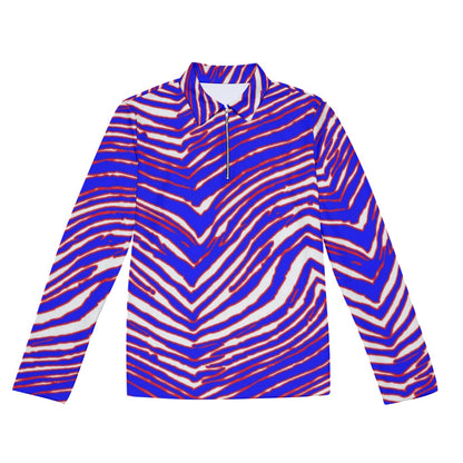 Buffalo Bills Zubaz Men's Lapel T-shirt With Neckline Zipper Closure