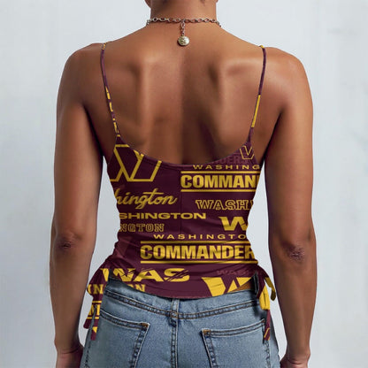 Washington Commanders All-over Print Drawstring Camisole