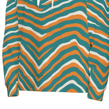 Miami Football Game Day All-Over Print Men's Half  Button Hoodie