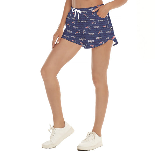 New England Football Game Day All-Over Print Women's Beach Shorts
