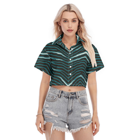 Philadelphia Football Game Day All-Over Print Women's Cropped Shirt