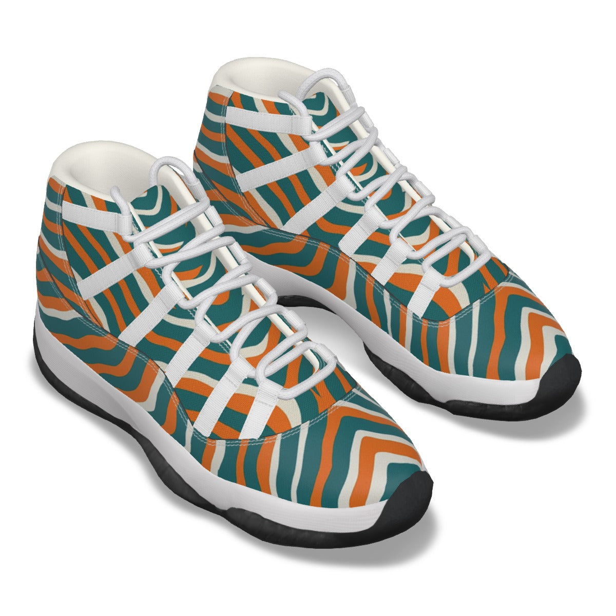 Miami Football Game Day Men's High Top Basketball Shoes