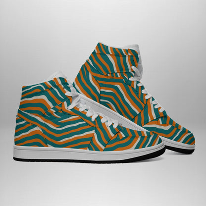 Miami Football Game Day Men's Synthetic Leather Stitching Shoes