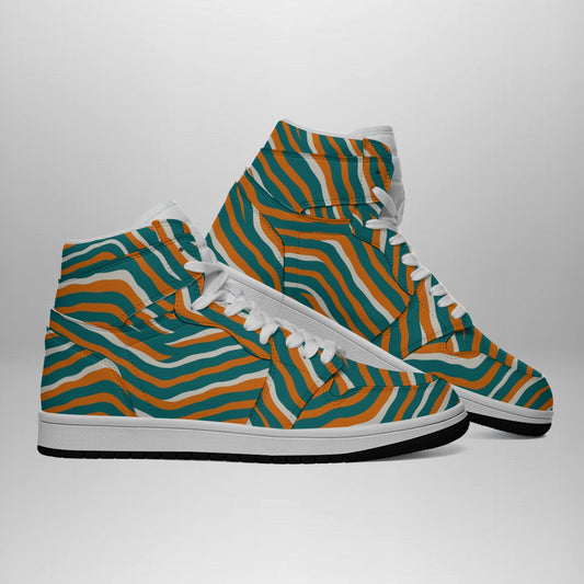 Miami Football Game Day Men's Synthetic Leather Stitching Shoes