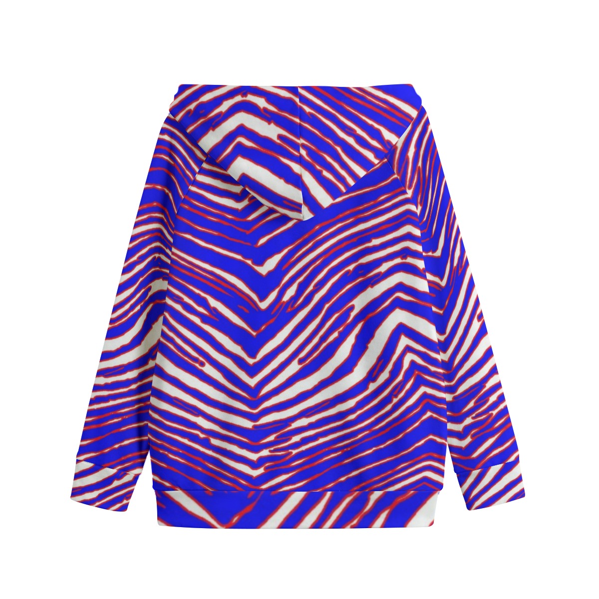 Buffalo Bills Zubaz Kid's Zip Up Raglan Sleeve Hoodie | 310GSM Cotton