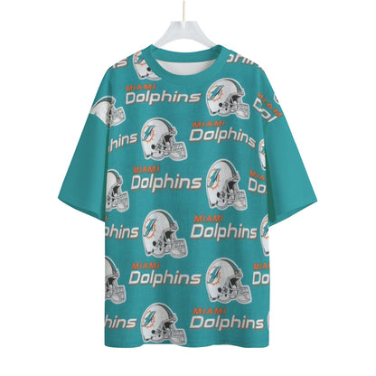 Miami Football Game Day All-Over Print Unisex Drop-shoulder T-shirt