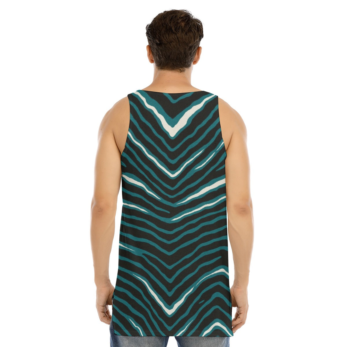 Philadelphia Football Game Day All-Over Print Men's Curved Hem Long Tank Top