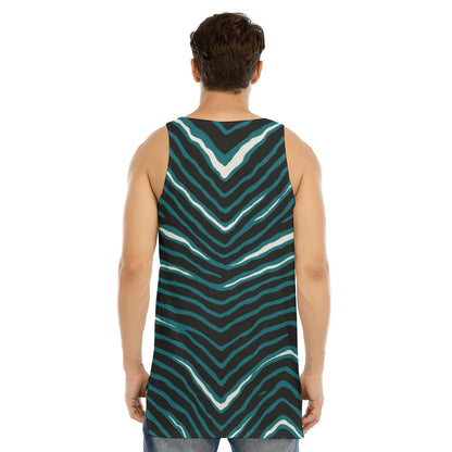 Philadelphia Football Game Day All-Over Print Men's Curved Hem Long Tank Top