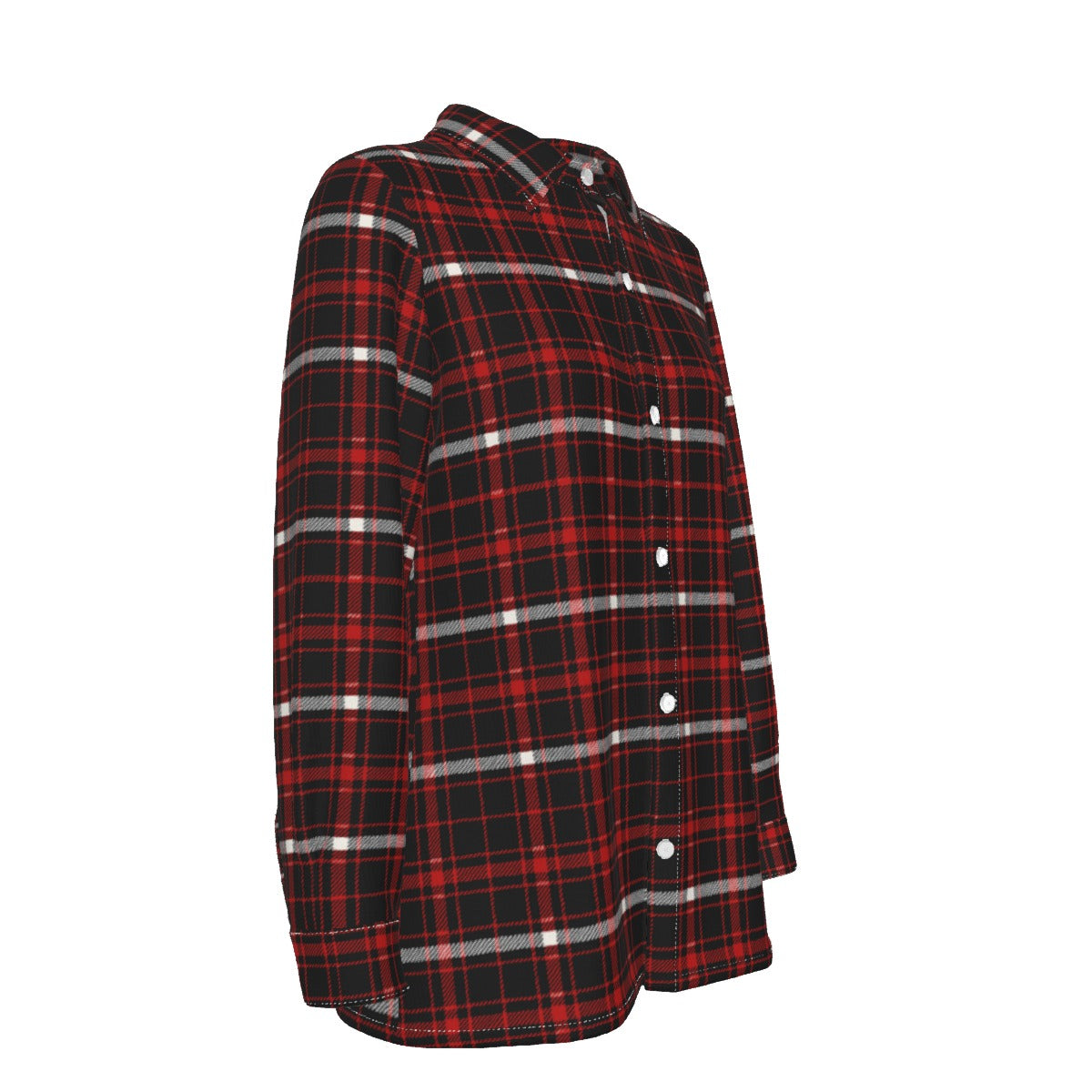 Nebraska Tartan Plaid Cornhuskers Women's Elastic-Back Shirt