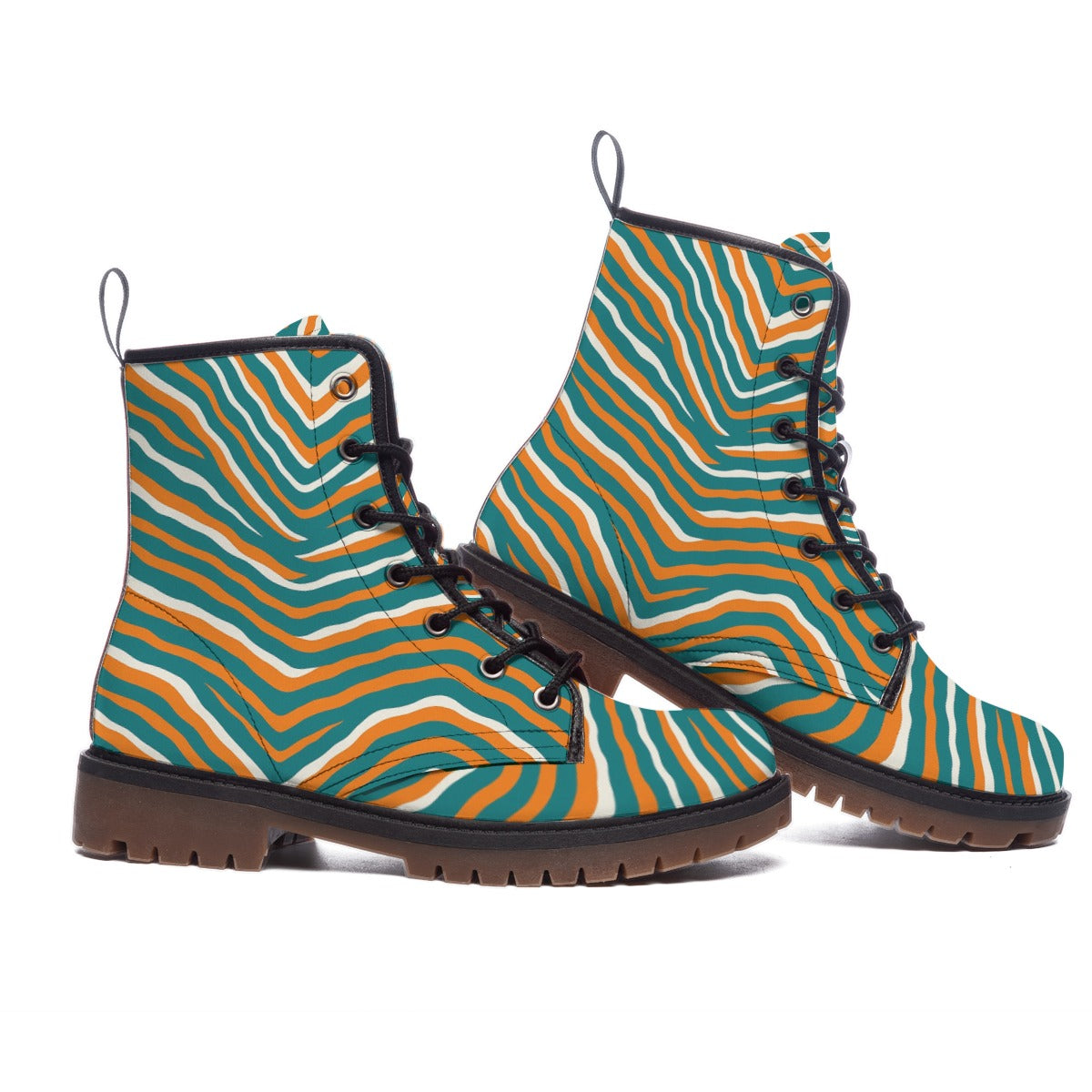 Miami Football Game Day All-Over Print Women's Martin Short Boots