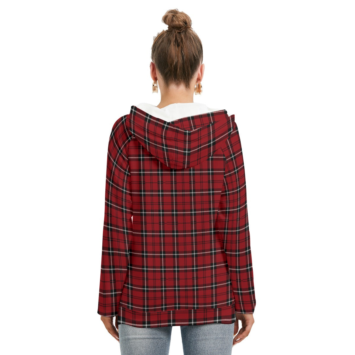 Alabama - Crimson Tide tartan plaid Women's Hoodie With Double Hood