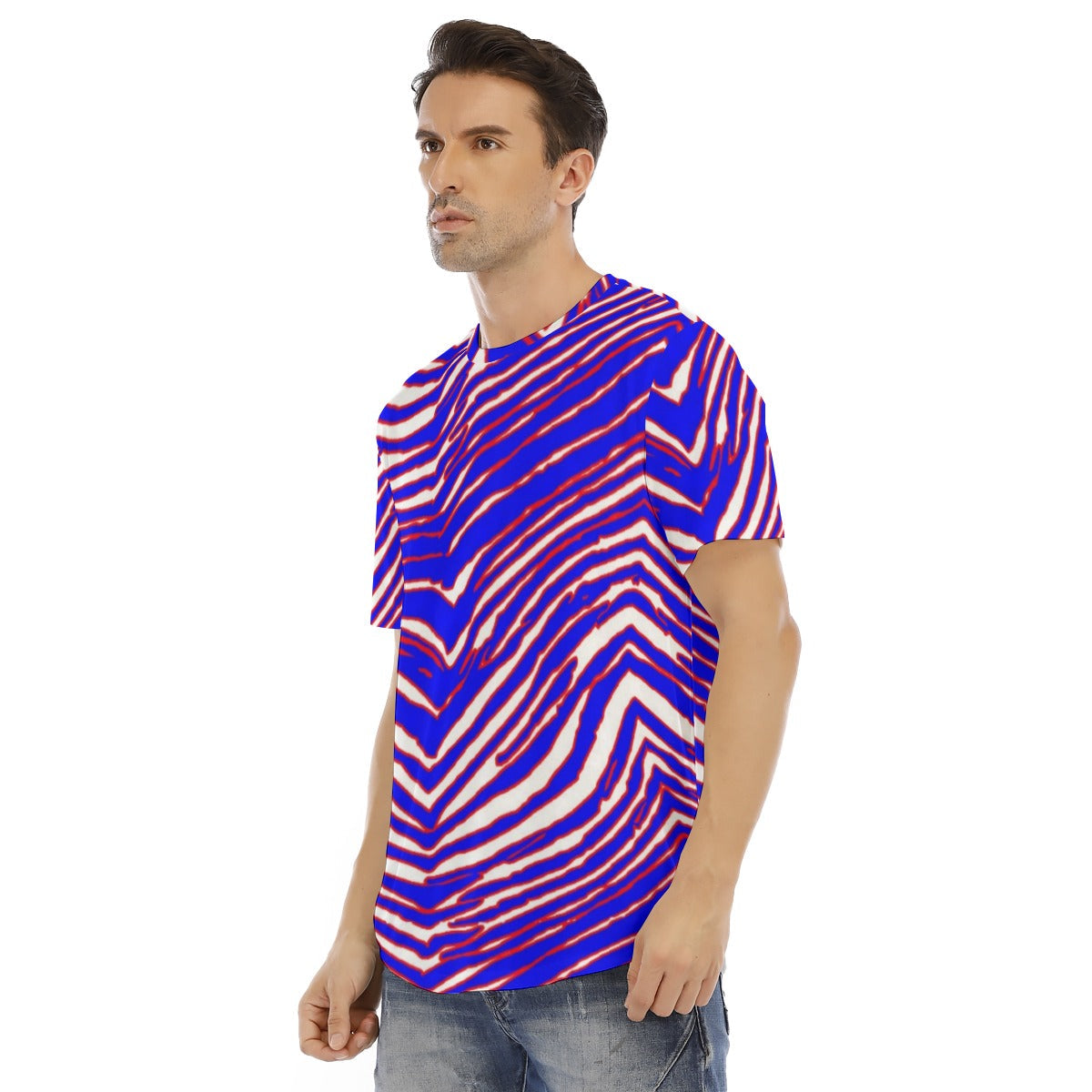 Buffalo Bills Zubaz Men's Short Sleeve Rounded Hem T-shirt