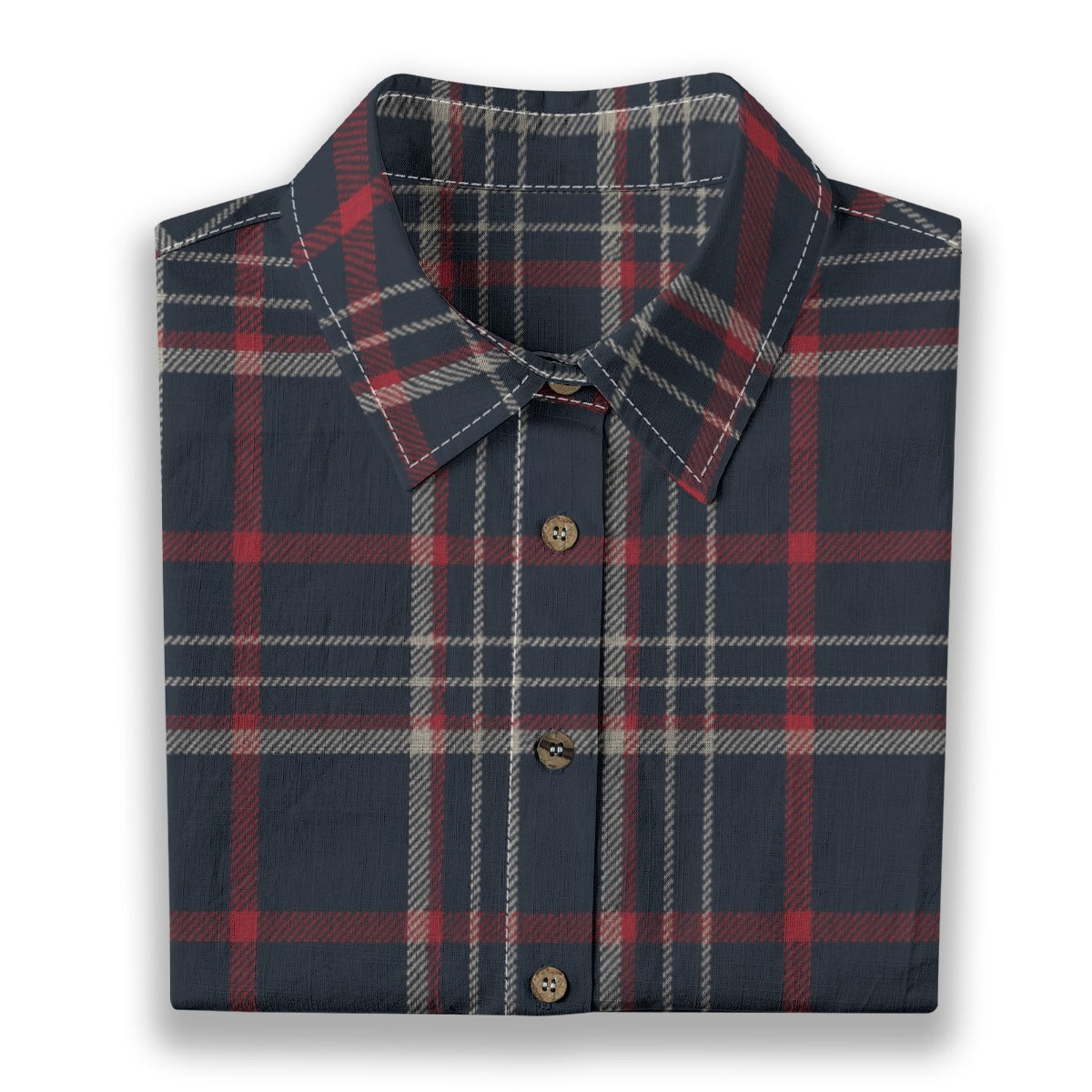 Connecticut tartan plaid Women's Shirt | 125GSM Cotton