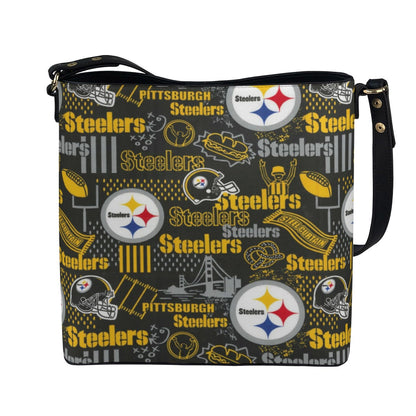 Pittsburgh Steelers Minimalist Square Crossbody Bucket Bag