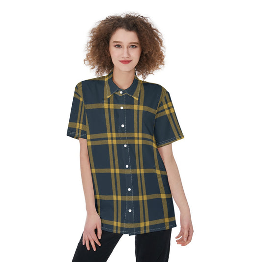 California UC Berkeley Golden Bears Tartan Plaid Women's Shirt