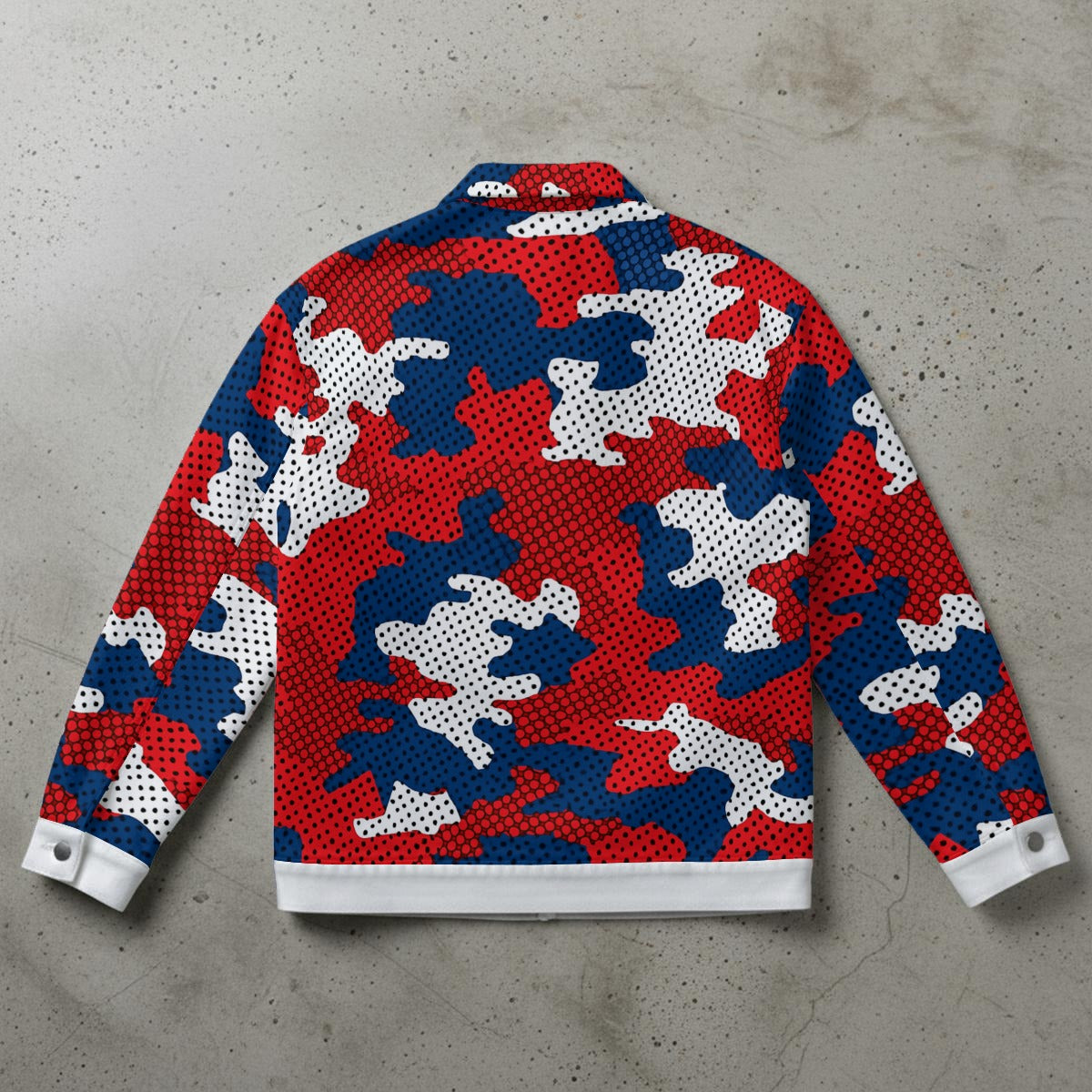 Urban Legend Mississippi  Red Navy Camo Unisex Collared Jacket