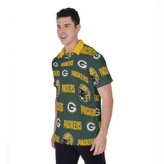 Green Bay Football Game Day All-Over Print Men's Polo Shirt