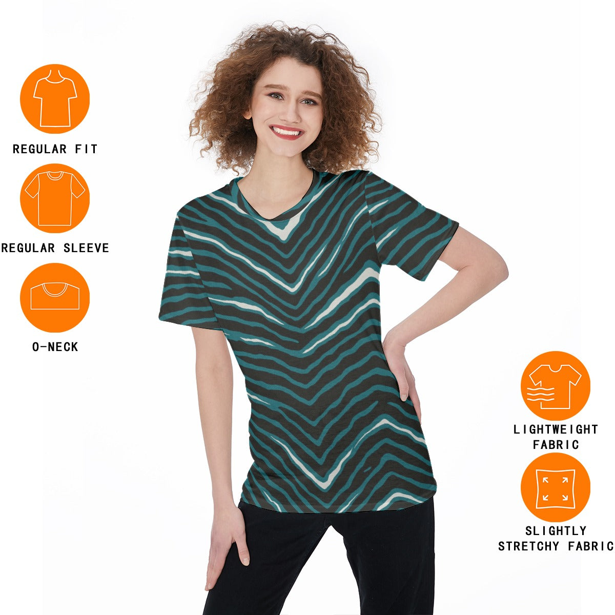 Philadelphia Football Game Day All-Over Print Women's O-Neck T-Shirt|180 GSM Jersey
