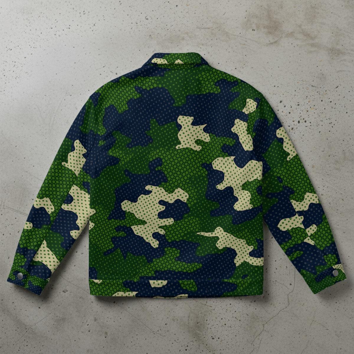 Urban Legend Notre  Blue Gold Camo Unisex Collared Jacket