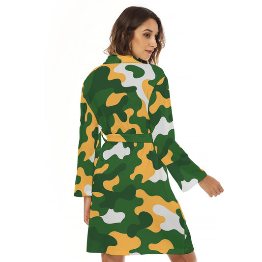 Green Bay Football Game Day All-Over Print Women's Robe