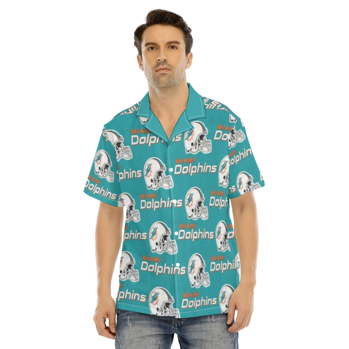 Miami Football Game Day All-Over Print Man's Short Sleeves Shirt