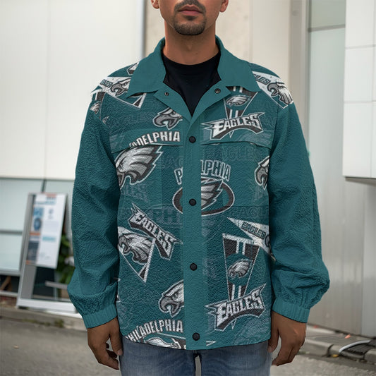 Philadelphia Football Game Day All-Over Print Men's Casual Lapel Jacket