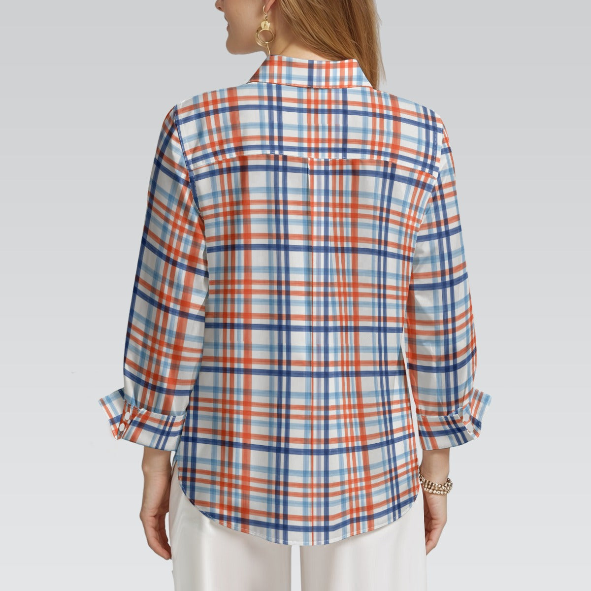 Florida - Gators tartan plaid  Women's 3/4 Sleeve Shirt