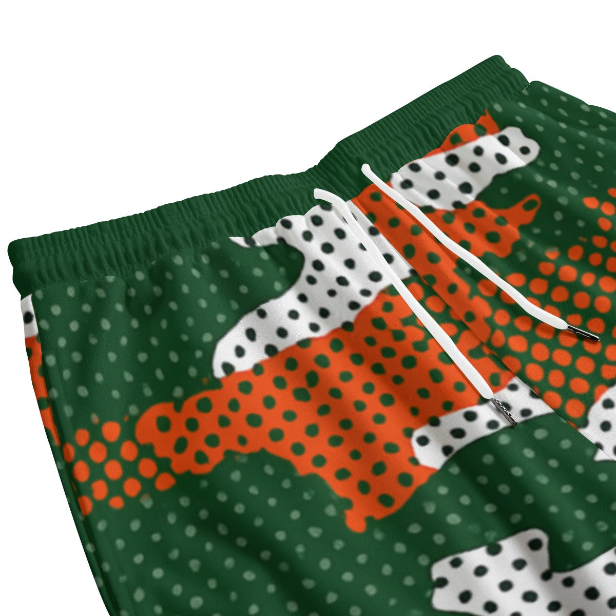 Urban Legend Miami Green Orange White Camo Sweatpants With Waistband