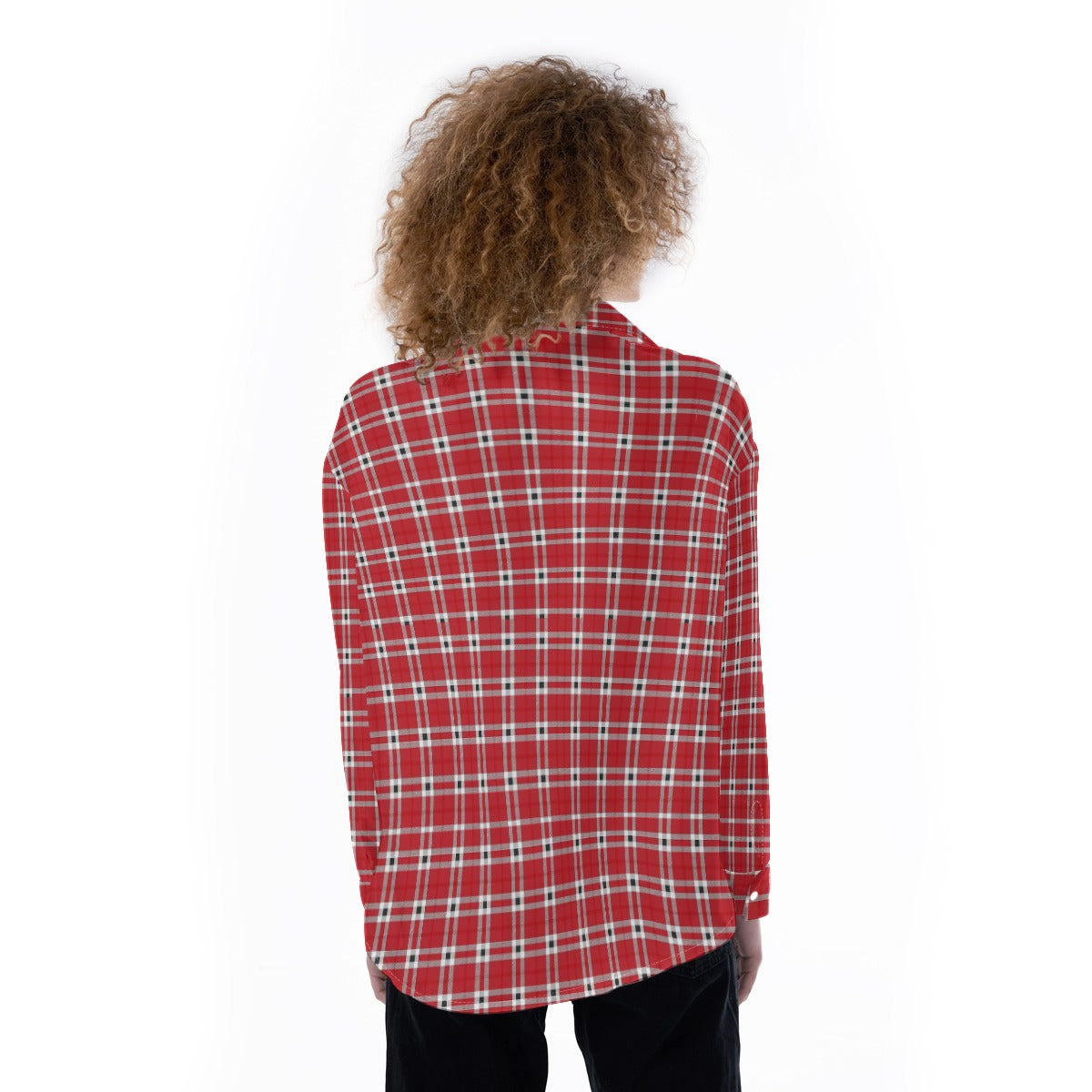Houston Tartan Plaid Cougars Women's Satin Shirt