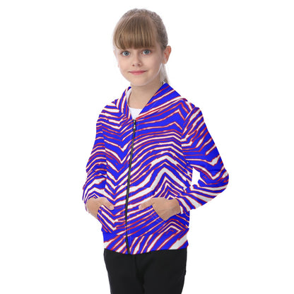 Buffalo Bills Zubaz Kid's Zip-up Hoodie With Patch Pocket