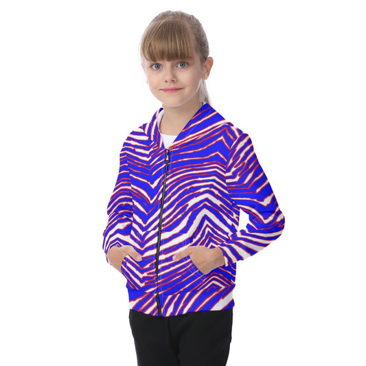 Buffalo Bills Zubaz Kid's Zip-up Hoodie With Patch Pocket