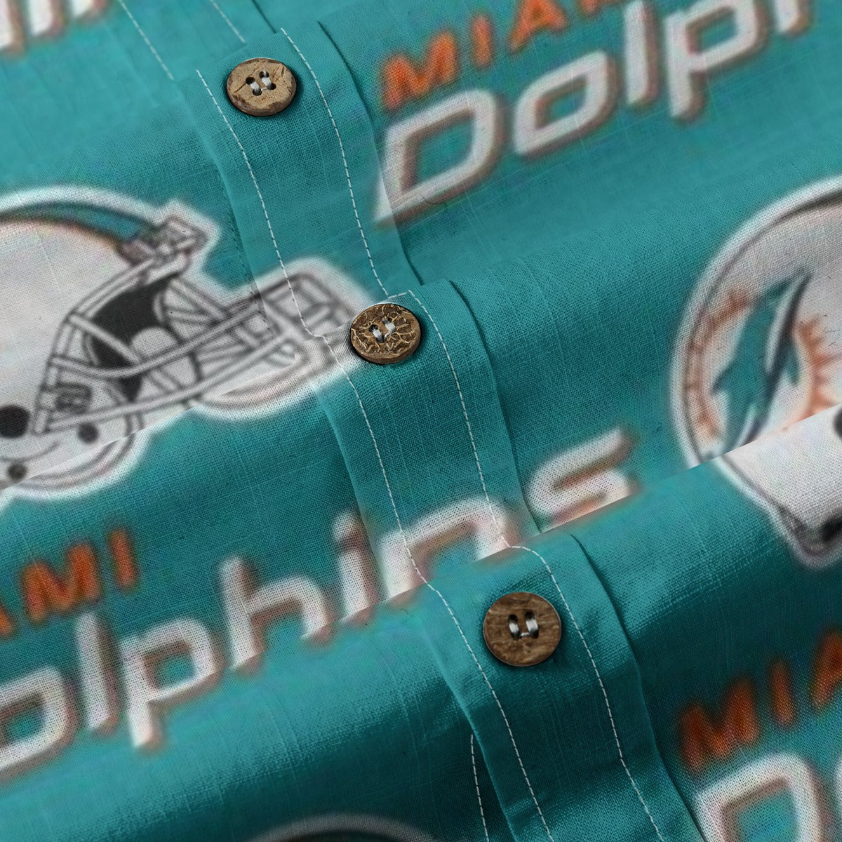 Miami Football Game Day All-Over Print Men's Breathable Cotton Shirt|125GSM